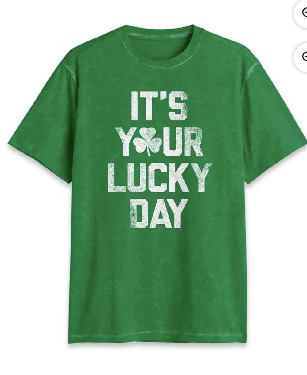 MAD Engine Lucky Day Short Sleeve Crewneck T-Shirt - Green, Men's Medium NWT